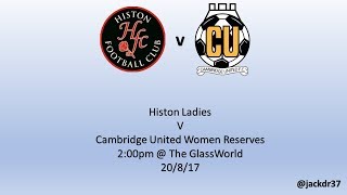 Histon Ladies v Cambridge United Women Res  20817 [upl. by Grindle]