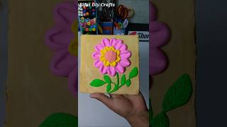 Simple clay flower design with cardboard shorts clayflowermaking claydesign [upl. by Cown]