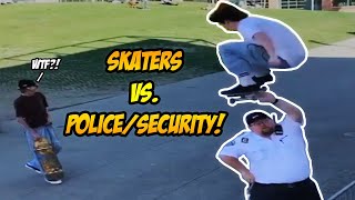 Skateboarder Jumps Over Security Guard  Skaters vs Police amp Security Skaters vs Haters 2024 [upl. by Ming]