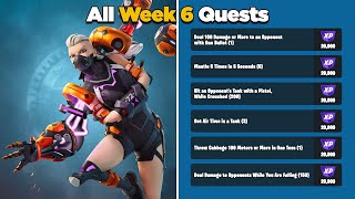 Fortnite All Week 6 Season Quests Guide  Chapter 3 Season 2 [upl. by Ennahtur]