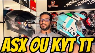 Capacete ASX amp Capacete KYT TT CORSE DETALHES review [upl. by Weismann]