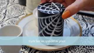 DIY Halloween  måla ett spindelljus [upl. by Divd170]