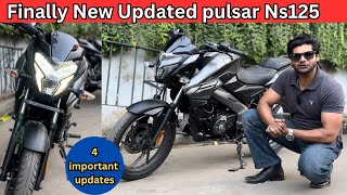 Finally 2024 Bajaj Pulsar Ns125 updated Model 🔥  Detailed review120mm wide tyre amp New Alloy [upl. by Thaddus513]