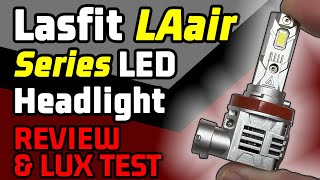 Lasfit LAair ALL IN ONE LED Headlight Upgrade Review and Lux Test  Small but Bright [upl. by Nailliw]