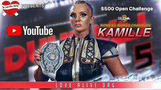 NWA Womens Champion Kamilles 500 Open Challenge [upl. by Ecirtemed]