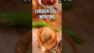 Chicken Chilli Wontons  Crispy Fried Dumplings  Easy Chicken Wontons  Get Curried [upl. by Murton]