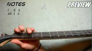 How to Play Locked Out of Heaven  Bruno Mars BASS tutorial chords [upl. by Marsh412]