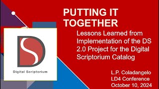 Putting It Together Lessons Learned from Implementation of the DS 20 Project [upl. by Annaer]