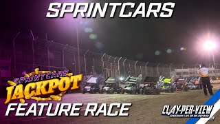 Sprintcars  Jackpot  Avalon  26th Oct 2024  ClayPerView [upl. by Atsirak]