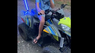 TOP SPEED ON POLARIS OUTLAW 110 circle c outdoors [upl. by Palila]