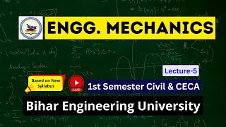 Engineering MechanicsLecture5  1st Semester Civil  Bihar Engineering University [upl. by Prosperus]