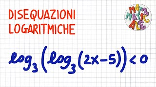 DISEQUAZIONI LOGARITMICHE 7  logaritmo di logaritmo  LE86 [upl. by Alehc]