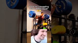 STRUGGLING WITH 405 SQUAT 🫵😂 [upl. by Adnoloy]