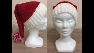 Tuto bonnet de noël au crochet [upl. by Eeresed388]