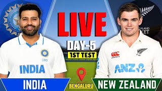 India vs New Zealand 1st Test Day 5  IND vs NZ Live Score amp Commentary  Live Cricket Match Today [upl. by Aixela]