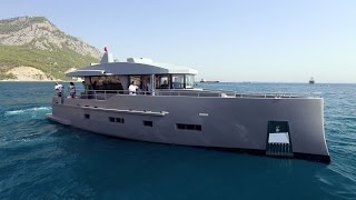 Bering 70  Steel Luxury Coastal Cruiser Yacht  Preliminary sea trials [upl. by Hahseram]