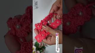 Diadema de flores a crochet  Súper fácil de tejer  tutorial ya disponible 🥰 ganchillo crochet [upl. by Thirzia]