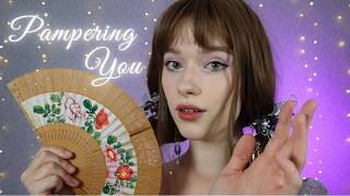 ASMR your sister will take care of your skin help you get ready for an event layered sounds [upl. by Anivad]