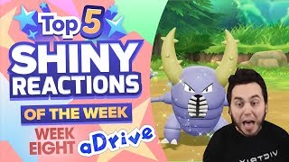 TOP 5 ADRIVE SHINY REACTIONS OF THE WEEK Pokemon Lets GO Pikachu and Eevee Shiny Montage Week 8 [upl. by Cira724]