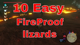 Breath of the wild Fireproof Lizard farm area 10 easy lizards [upl. by Imena408]