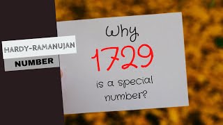 Why 1729 is a Special Number  HardyRamanujan Number Story  Magic Number  Cheenta [upl. by Sanfourd241]