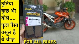 Vesrah Ceramic Brake Pads Review  KTM Duke 390 Infoinsta [upl. by Anaerdna688]