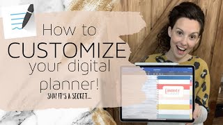 How to customize a digital planner  Goodnotes tips and secrets  Customizing a digital planner [upl. by Roosevelt]