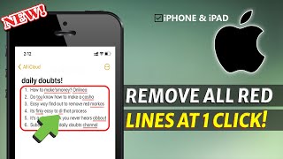 How to Completely Remove Red Underlines on Notes App at ONE CLICK [upl. by Alvarez]