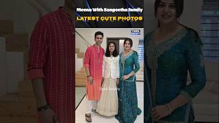 💜 Meena With Sangeetha Krish Family Latest Cute Photos 💜 tamilsociety trending marriage wedding [upl. by Enimassej]