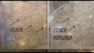 Travertine Crack Repair Tempe AZ with Tile Girl [upl. by Nikaniki]