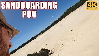 Sandboarding POV 4K 60FPS Moreton Island Sand Dunes  NonCopyright [upl. by Sams]