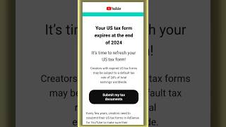 Your Us Tax Form Expires The End Of 2024  Us Tax Resubmit  shortvideo ustaxinfo [upl. by Namlaz473]