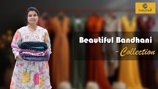 Beautiful Bandhani Dress Materials Collection  Sahitha Studio [upl. by Meensat908]