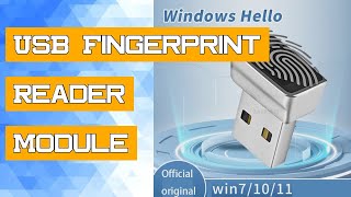 USB Fingerprint Reader Module Windows 7、8、10 、11 Hello Biometric Scanner padlock Laptops amp PC [upl. by Bywaters]