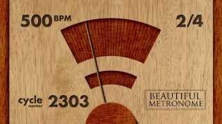 500 BPM 24 Wood Metronome HD [upl. by Orrocos]