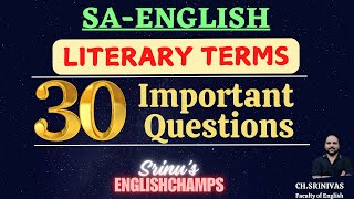 LITERARY TERMS  30 Important Questions  SAPGTTGT English [upl. by Zemaj]