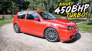 THIS 450BHP TURBO CHARGED GOLF R32 IS AGGRESSIVELY FAST [upl. by Gundry]