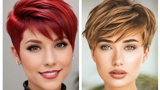 CORTES DE CABELLO CORTO MUJER 2024 pixie Haircut ideas [upl. by Hgielra]