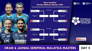 Draw amp Jadwal Semifinal Malaysia Masters 2024 Besok Pukul 1200 WIB Live malaysiamasters2024 [upl. by Anifled]