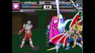 Krishna Sadhanas MUGEN Fights 2 Princess Bubblegum vs Kamen Rider Blade [upl. by Aynor]