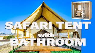 Luxury Safari Tent with Bathroom for Glamping [upl. by Auqinom]