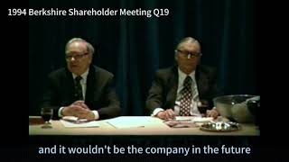 Bill Ackmans question in 1994 Berkshire annual meeting [upl. by Marven]