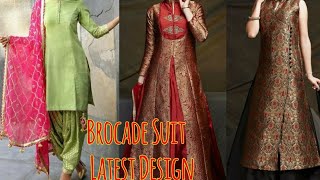 Brocade Suit Latest Design Indian Brocade latest Suit DesignLatest Suit Design [upl. by Arbba]