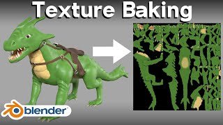 Texture Baking in Blender for Beginners Tutorial [upl. by Kcirdek918]