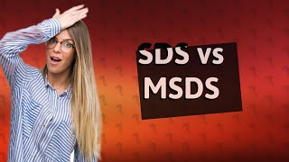 What is the difference between SDS and MSDS [upl. by Werdnaed]