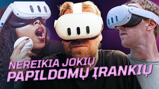 IŠSIKRAUSTĖME Į VIRTUALIĄ REALYBĘ  AKINIAI OCULUS QUEST 3  UNBOX RING [upl. by Iiette]