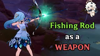 The Best Weapon in Genshin Impact Fishing Rod [upl. by Atteuqahs]