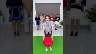 Juggling ping pong balls with objects at the company to receive prizes⚽shorts funny video [upl. by Faustus776]