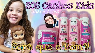 Como Usar SOS Cachos Kids  Salon Line  Hidratação e a Finalização  Cachos infantil vegano [upl. by Hauser621]