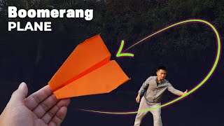 How to make your paper airplane work like a boomerang Paper plane king [upl. by Allissa341]